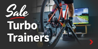 Cyclist on a turbo trainer